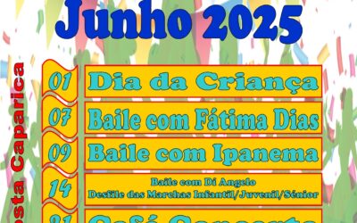 PROGRAMAÇÃO JUNHO – COSTA CAPARICA – 2025