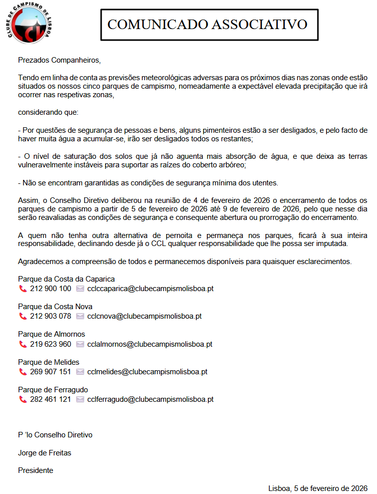 Comunicado Associativo 2026-02-05