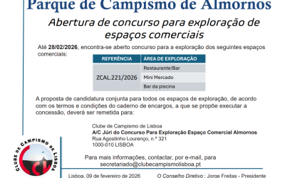 Abertura de Concurso para Exploração de Espaços Comerciais – Almornos