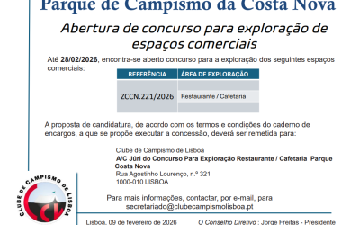 Abertura de Concurso para Exploração de Espaço Comercial – Costa Nova