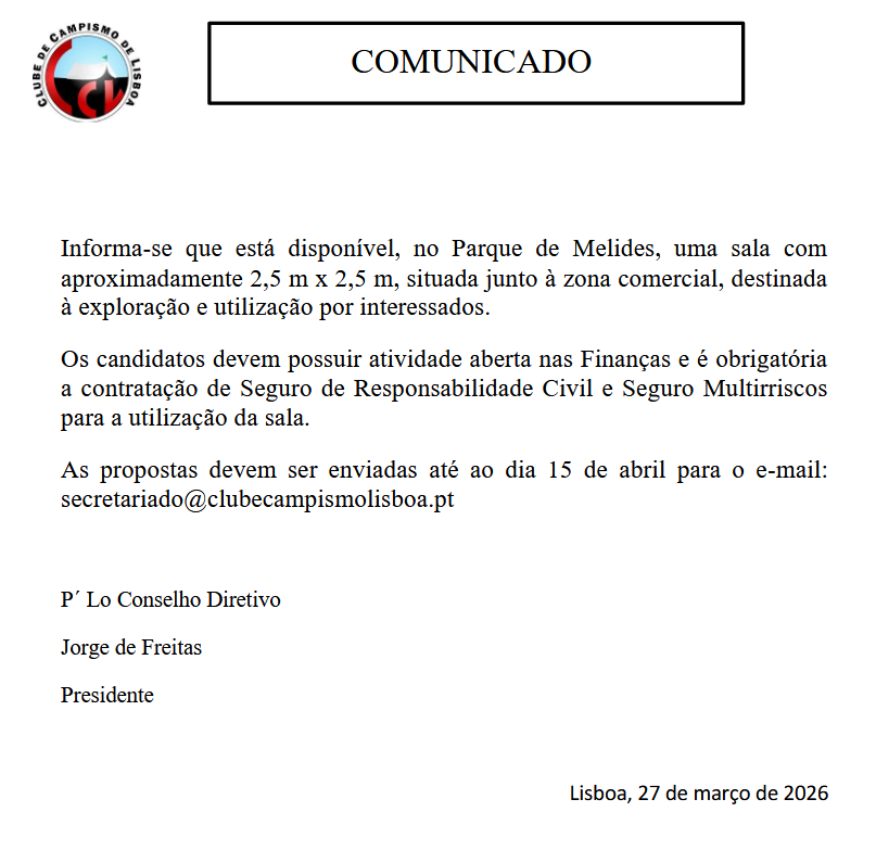 Comunicado - Melides