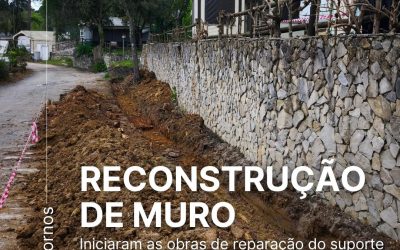 Almornos – Reconstrução do muro de contenção na estrada principal do parque.