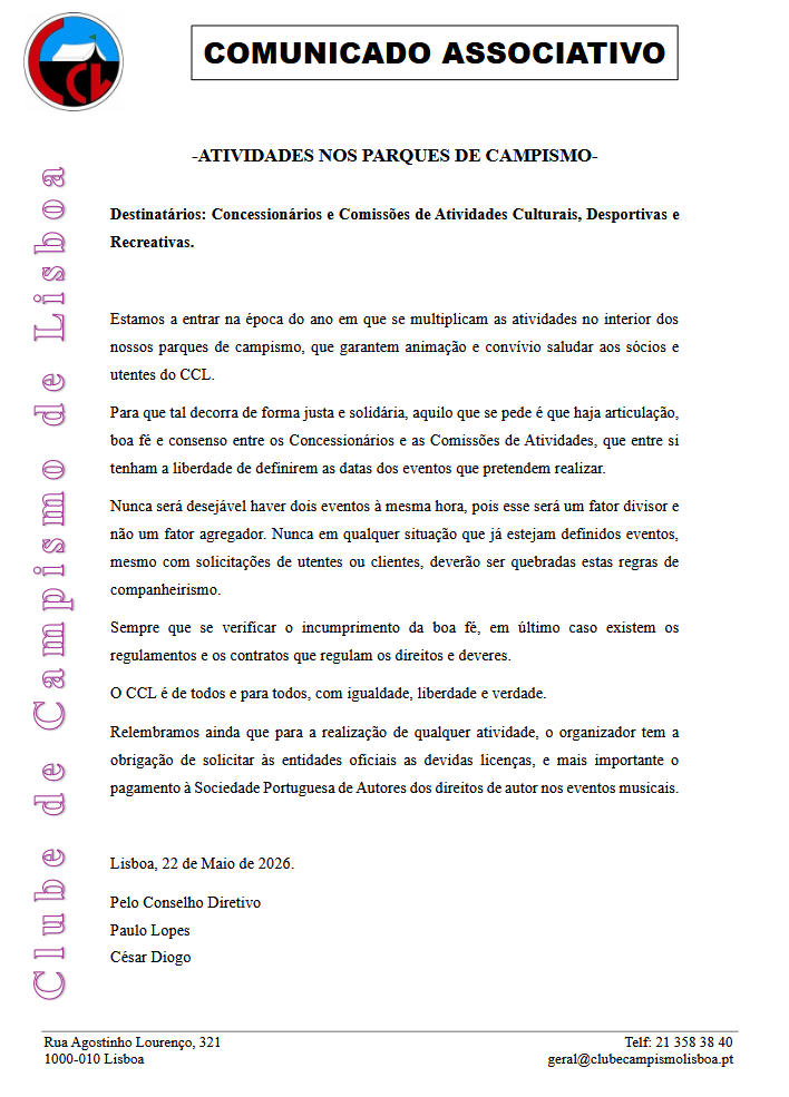 2026-05-22 - Comunicado Associativo